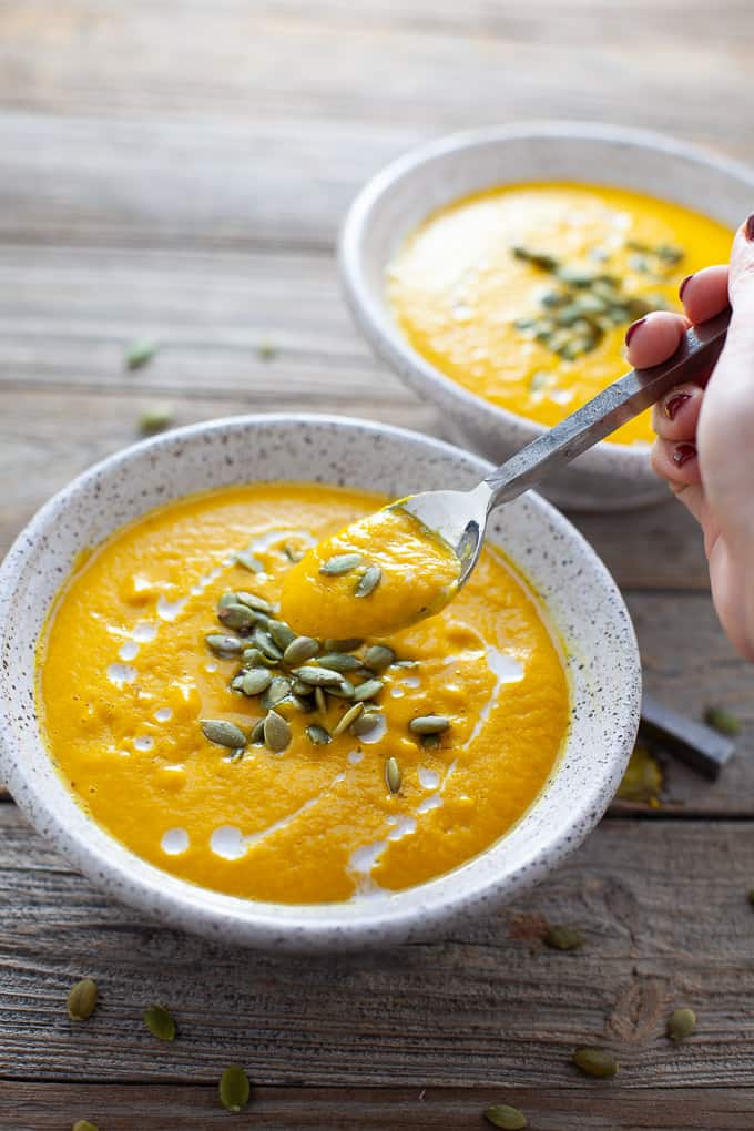 spiced butternut squash soup - perfect for the holidays!