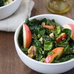 Harvest Kale Salad with Pumpkin Seed Oil Dressing| The Foodie Dietitian @karalydon