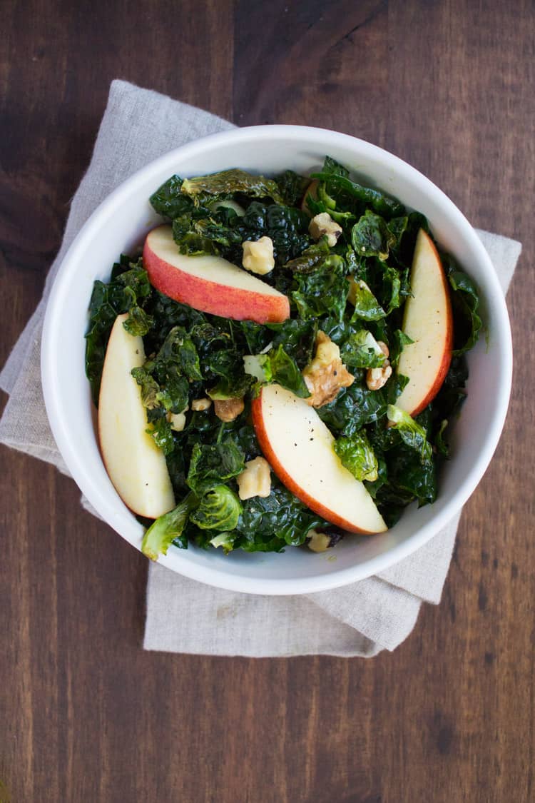 Kale Salad with Pumpkin Seed Oil | The Foodie Dietitian @karalydon