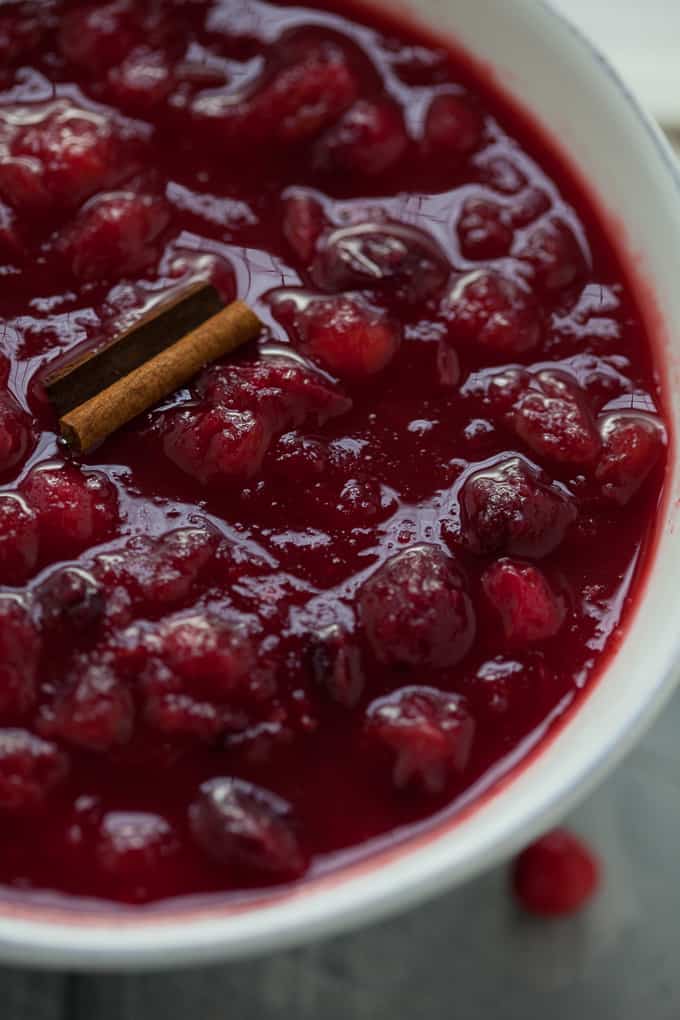 the BEST cranberry sauce. made with applesauce and orange juice!
