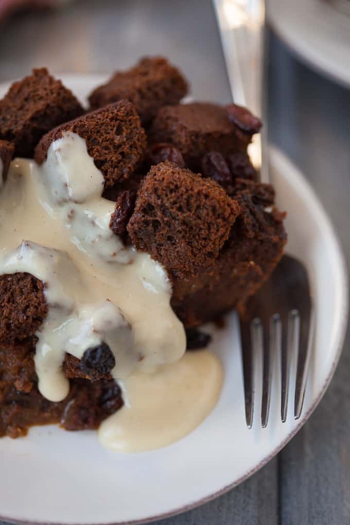 Gingerbread bread pudding - perfect dessert for the holidays!