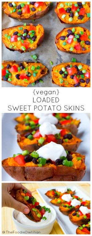 Kara Lydon | Vegan Loaded Sweet Potato Skins | The Foodie Dietitian