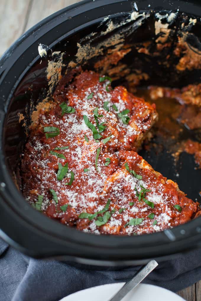 Butternut Squash and Kale Slow Cooker Lasagna