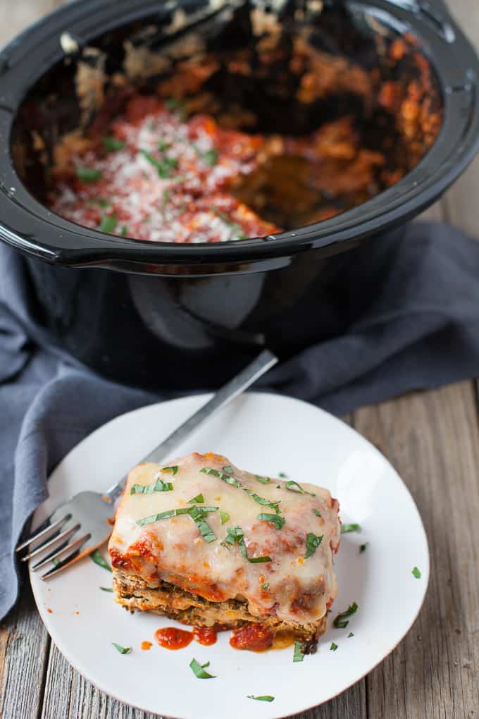 Butternut Squash and Kale Slow Cooker Lasagna