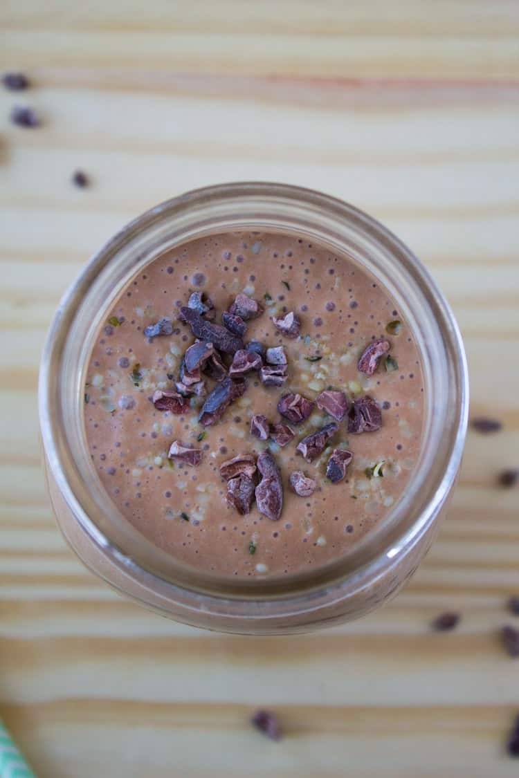 Chocolate Peanut Butter Oatmeal Smoothie-1