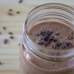 Chocolate Peanut Butter Smoothie | @TheFoodieDietitian