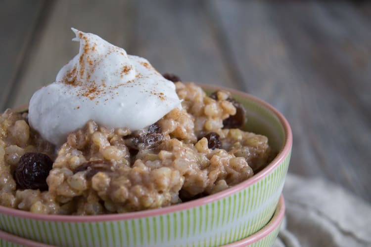 Brown Rice Pudding | @TheFoodieDietiian