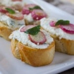 Roasted Radish and Ricotta Crostini | @TheFoodieDietitian