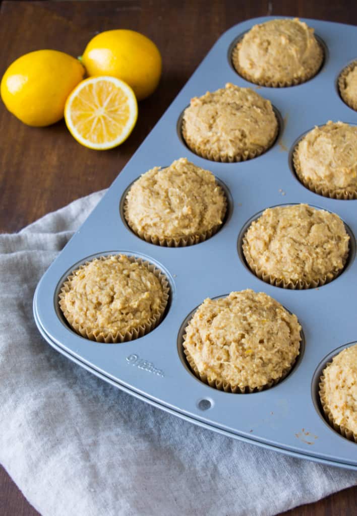 Whole Wheat Meyer Lemon Ricotta Muffins | @TheFoodieDietitian 