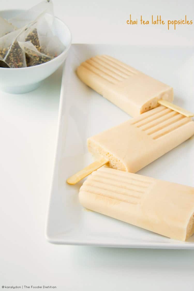 Chai Tea Latte Popsicles are the perfect late summer evening treat or afternoon pick-me-up. Get 'em while summer lasts! 