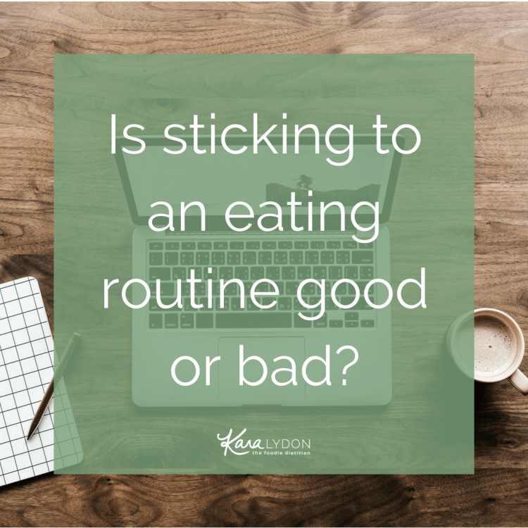 When it comes to intuitive eating, we talk about listening to your body to determine when to eat, so is there a place for an eating routine and structure with intuitive eating? In today's post, we're tackling the question, is sticking to an eating routine good or bad? #intuitiveeating #EDrecovery