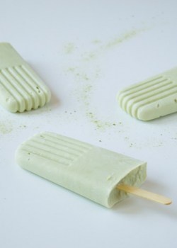 Matcha Green Tea Latte Popsicles