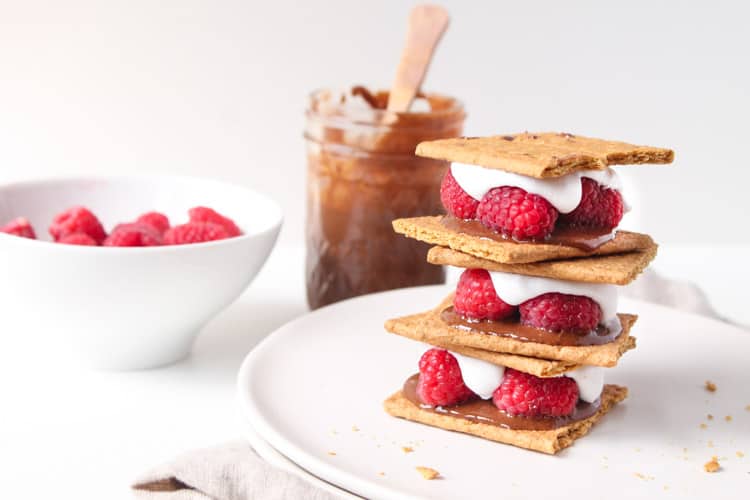 Vegan Raspberry Nutella S'mores-2