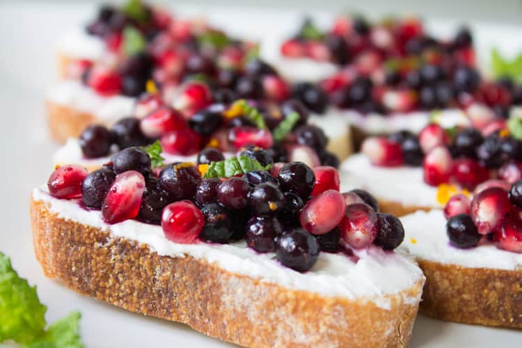 Wild Blueberry Pomegranate Bruschetta -1