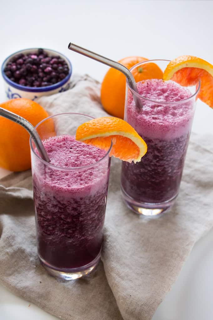 Wild Blueberry Immune-Boosting Tropical Smoothie