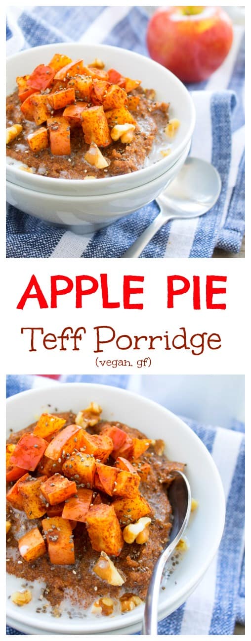 Get your ancient grain on. Switch up your typical morning oats with this delicious recipe for Gluten Free Apple Pie Teff Porridge. Breakfast never tasted better. 