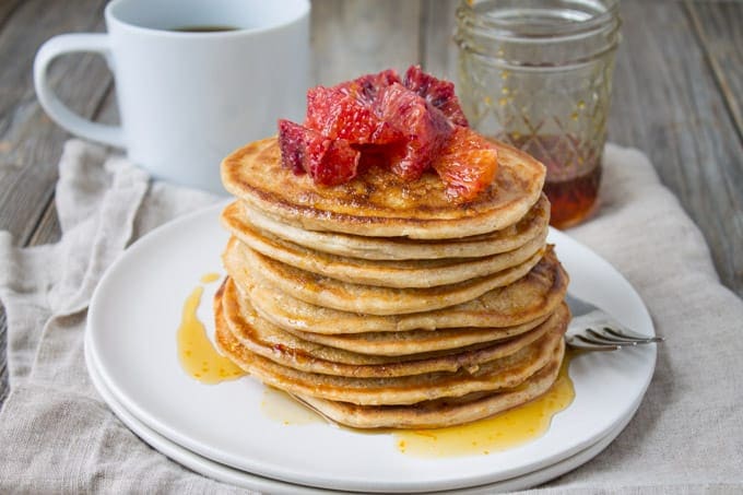 Blood Orange Ricotta Pancakes