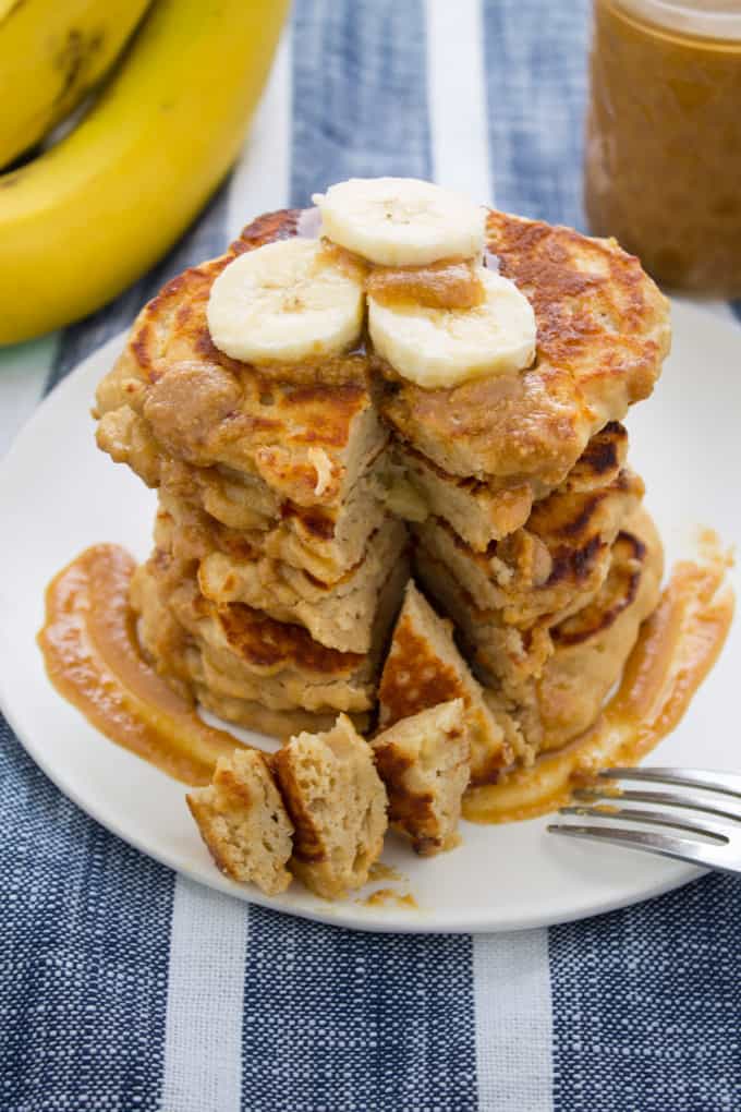 Peanut Butter Banana Pancakes