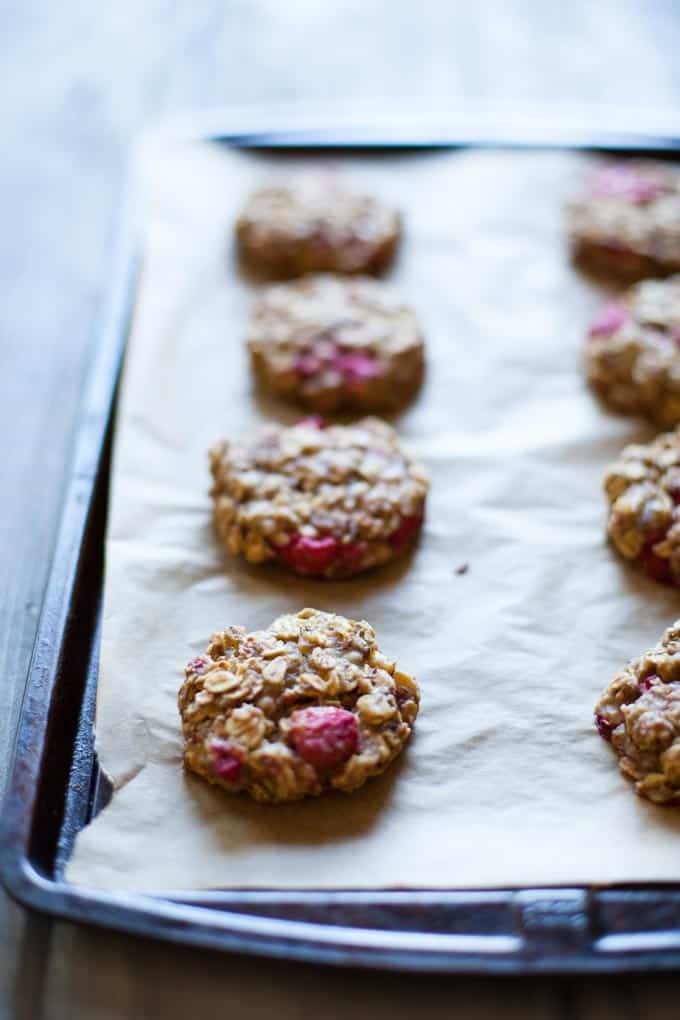 Raspberry Breakfast Cookies
