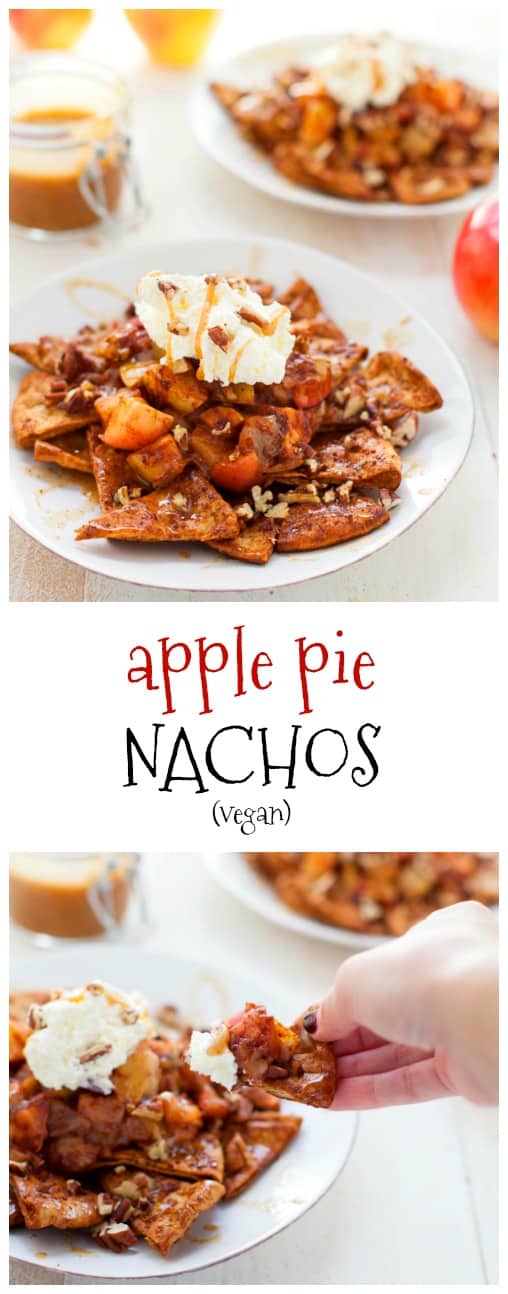 Nachos just reached a new level. These vegan apple pie nachos are a healthier (and tastier!) spin on traditional apple pie. Wow your holiday guests with a fun, innovative dessert. 