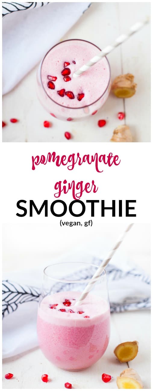 A sweet and spicy smoothie that's tropical and indulgent, you won't want to miss out on my pomegranate ginger smoothie.