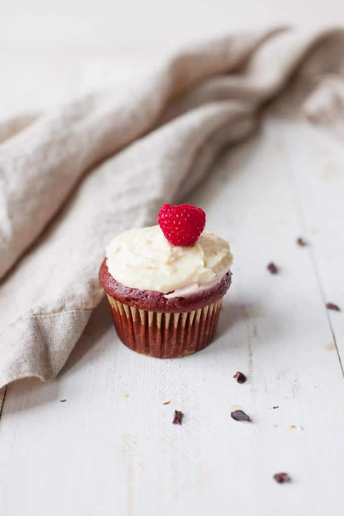 If you've ever had a red velvet cupcake then you know why it's my fav. This Valentine's Day, #treatyoself to a red velvet beet cupcake with no food coloring or dyes used! That beautiful red? It's au natural, baby.