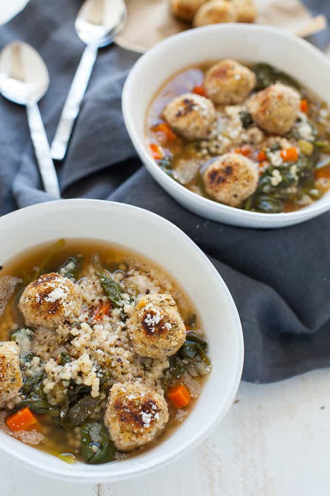 Slow Cooker Vegan Italian Wedding Soup is a delicious and satisfying plant-based alternative to this classic comfort food.  Plus, it's very easy to prepare in the slow cooker.