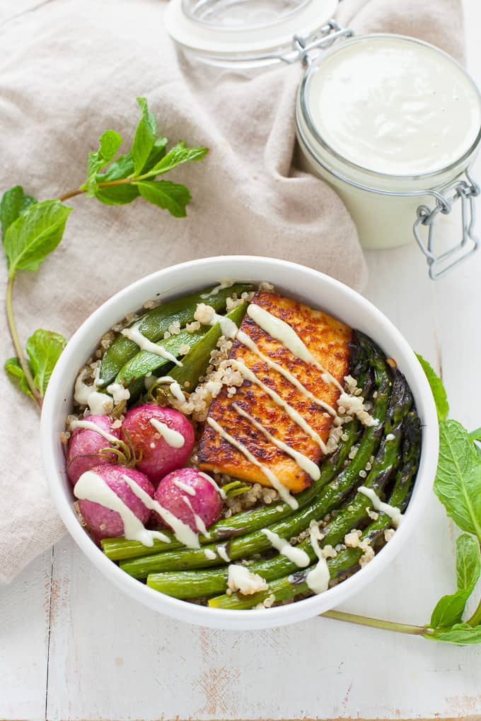 Spring Vegetable Buddha Bowl (vegan)