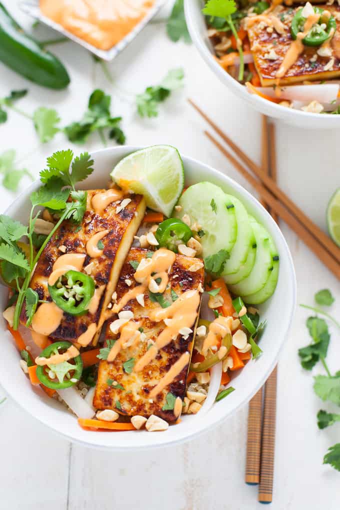 Inspired by my recent trip to Vietnam, this Tofu Banh Mi Bowl is packed with Vietnamese flavor and nutrition!