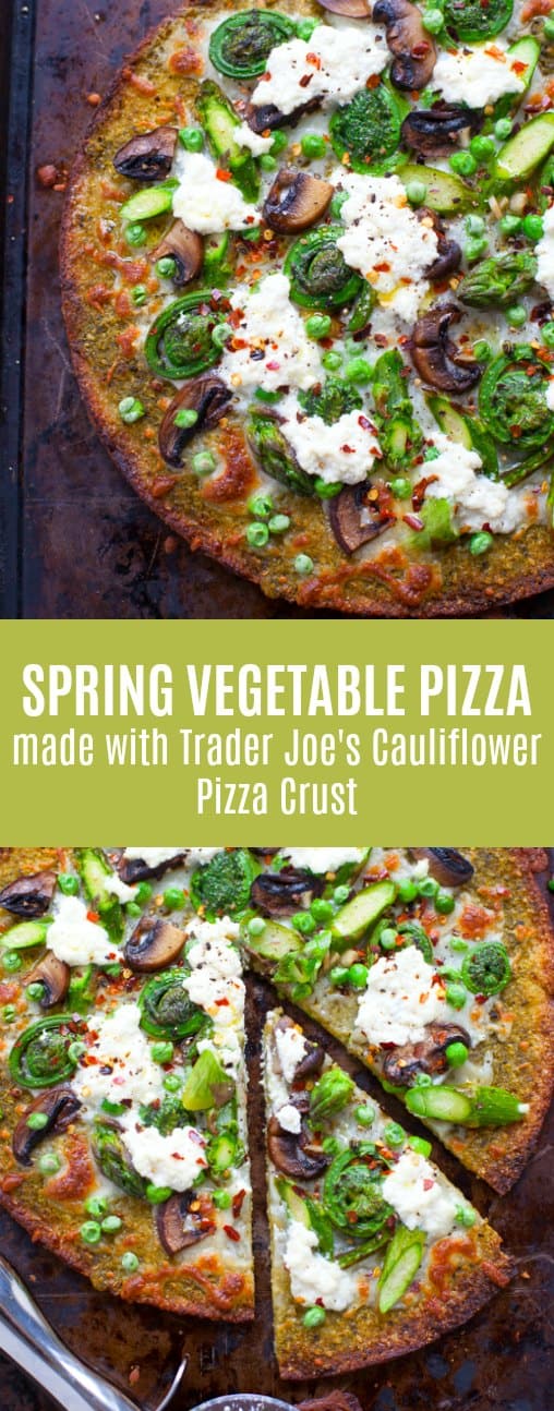 A delicious seasonal veggie-packed pizza, this Farmer's Market Spring Vegetable Pizza with Trader Joe's Cauliflower Pizza Crust is one you'll want to add to your Friday night pizza party rotation. 