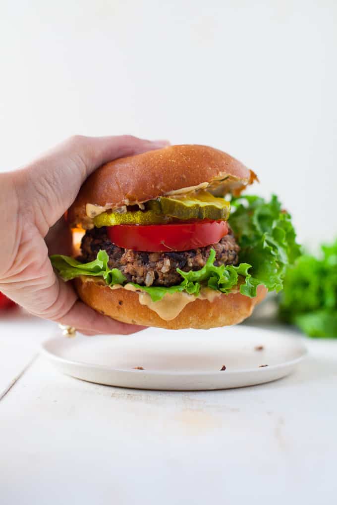 Mushroom Black Bean Veggie Burger