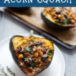 Vegetarian Stuffed Acorn Squash | Kara Lydon