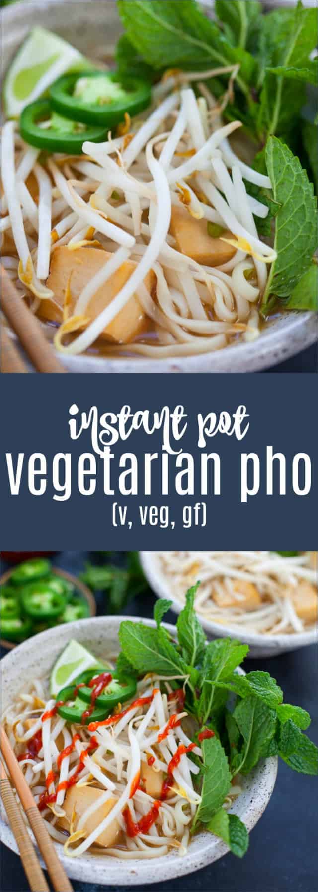 Instant Pot Vegetarian Pho Recipe | The Foodie Dietitian | Kara Lydon