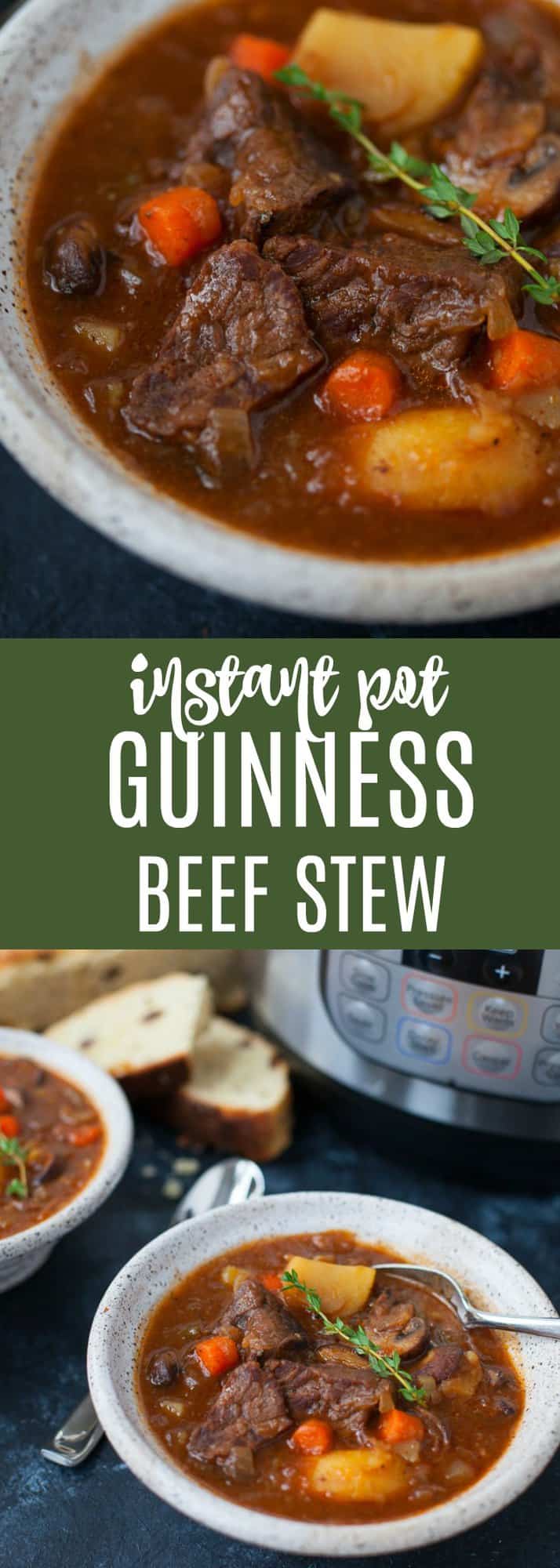 Super hearty and inherently Irish, this Instant Pot Guinness Beef Stew is the perfect recipe for a St. Patrick's Day feast.