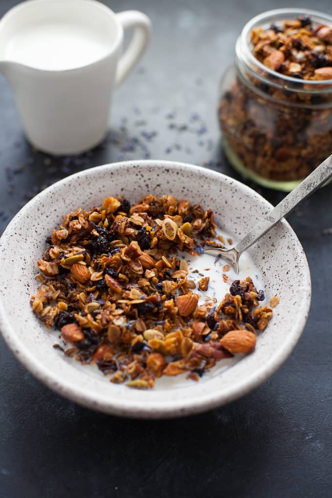 easy lavender granola (easy to make gluten free!)