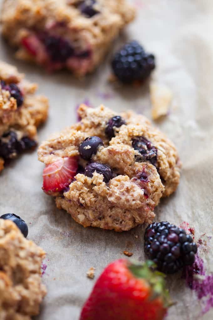 Whole Grain Triple Berry Ginger Scones