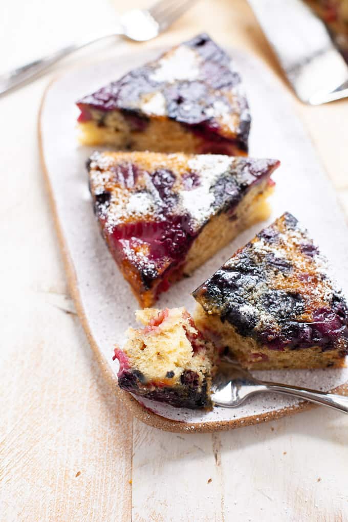 Triple Berry Vegan Upside Down Cake