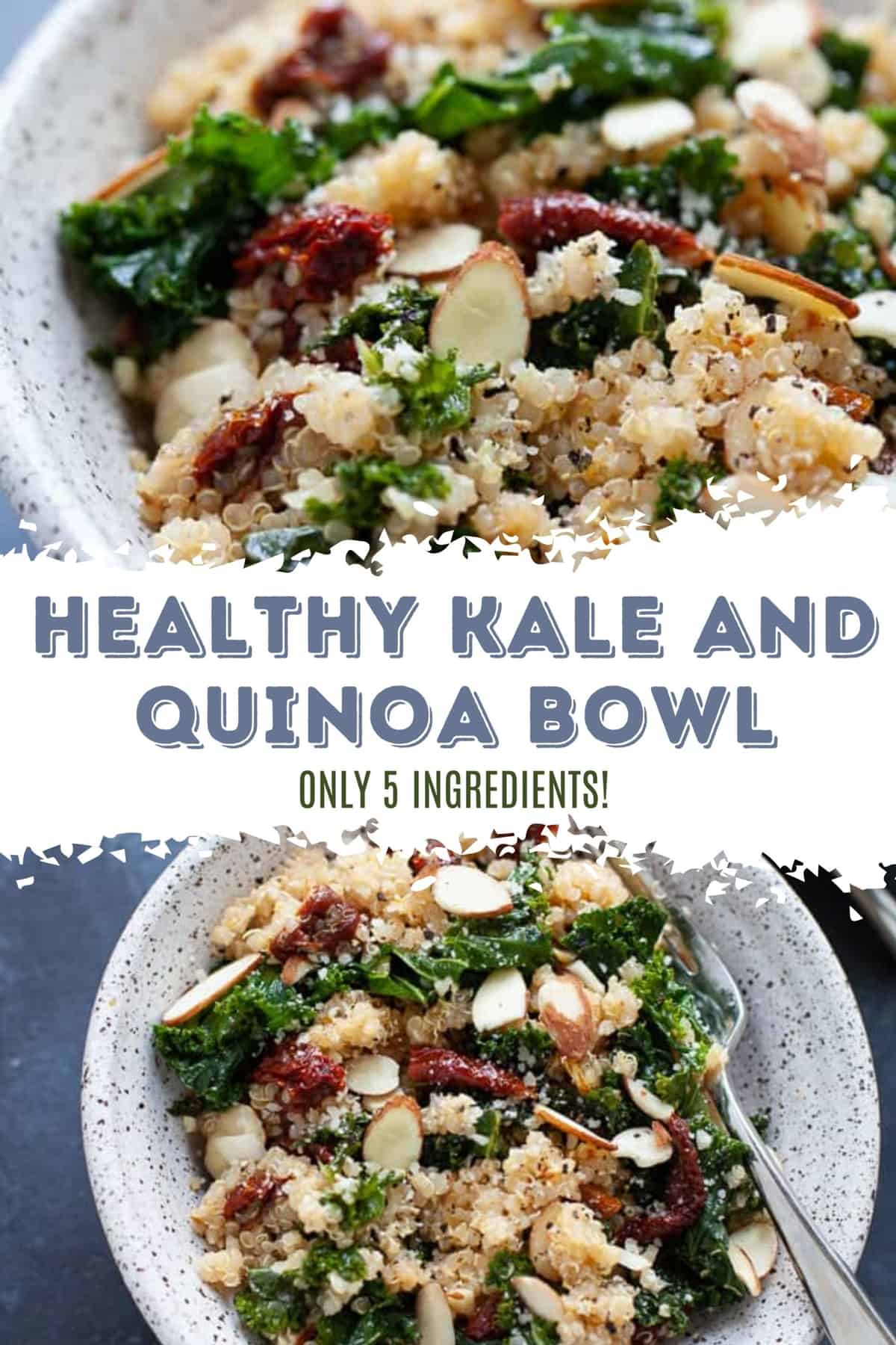 5 Ingredient Healthy Kale and Quinoa Bowl | Kara Lydon