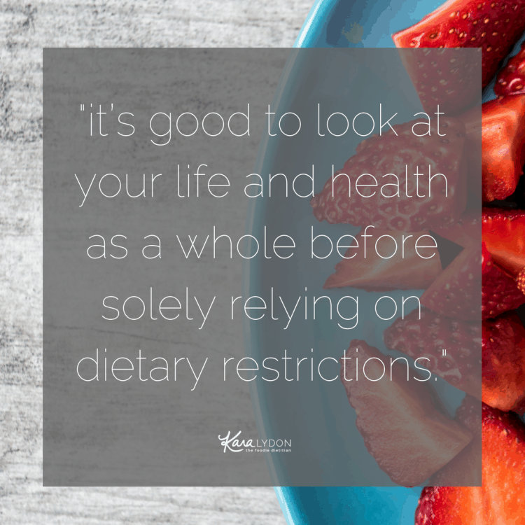  it’s good to look at your life and health as a whole before solely relying on dietary restrictions. #intuitiveeating