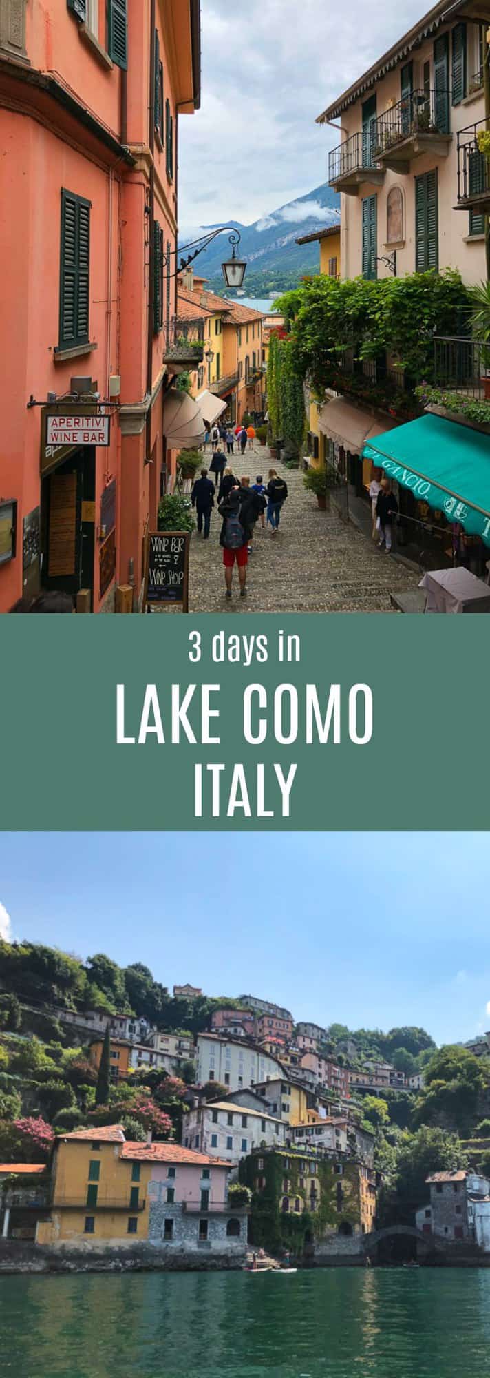 A guide for what to see and where to eat during 3 days in Lake Como, Italy. #travel #italy #lakecomo