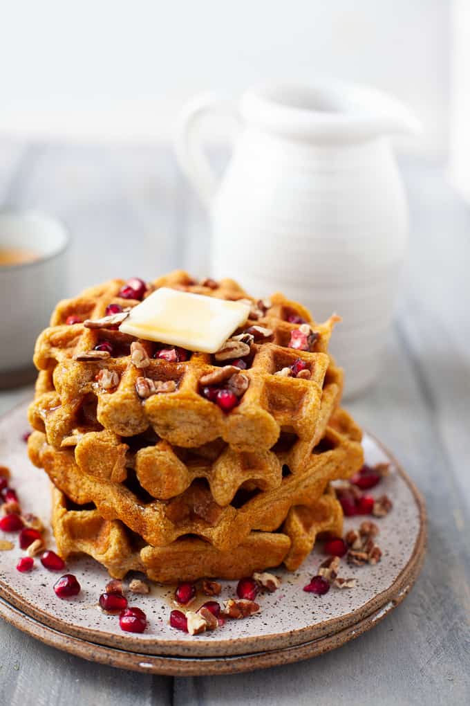 whole wheat butternut squash waffles