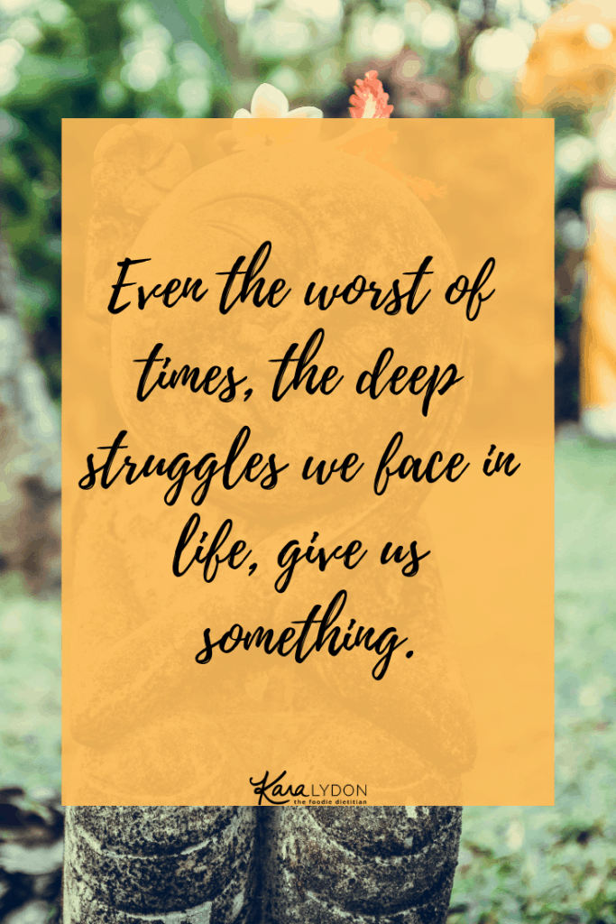 Even the worst of times, the deep struggles we face in life, give us something. Whether that's strength or patience or trust or faith or resilience. #recovery #strength #resilience