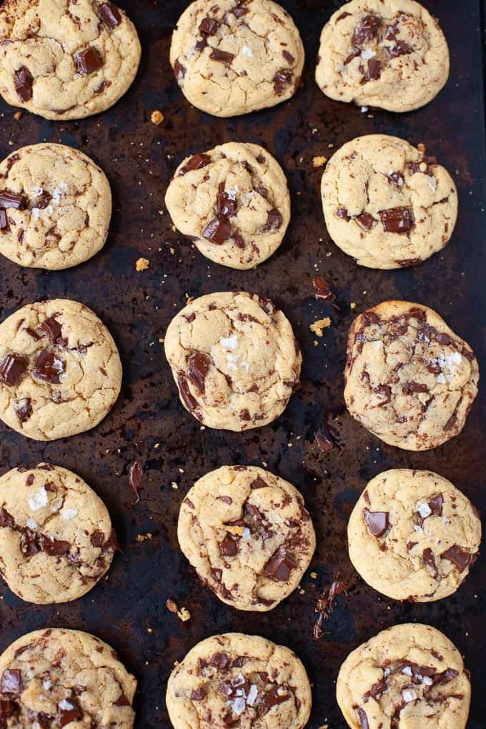 chocolate chunk tahini cookies