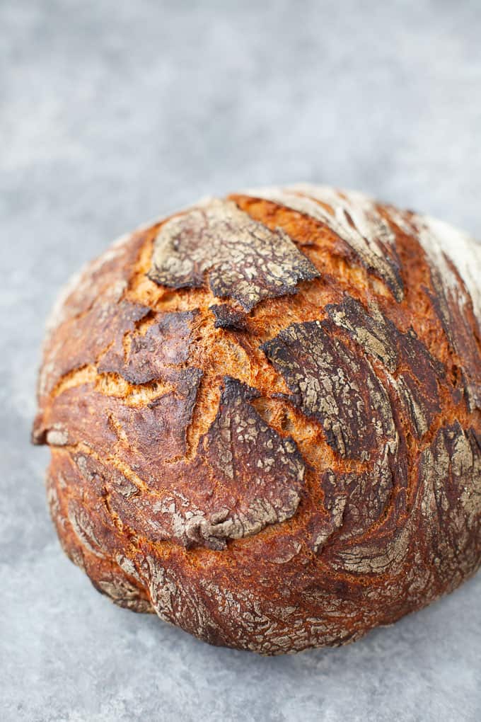 This Instant Pot Whole Wheat Bread is crispy on the outside, chewy on the inside, with just the right amount of nuttiness. Proofing in the Instant Pot saves you hours and hours of time and there's no kneading involved! #instantpot #bread #noknead