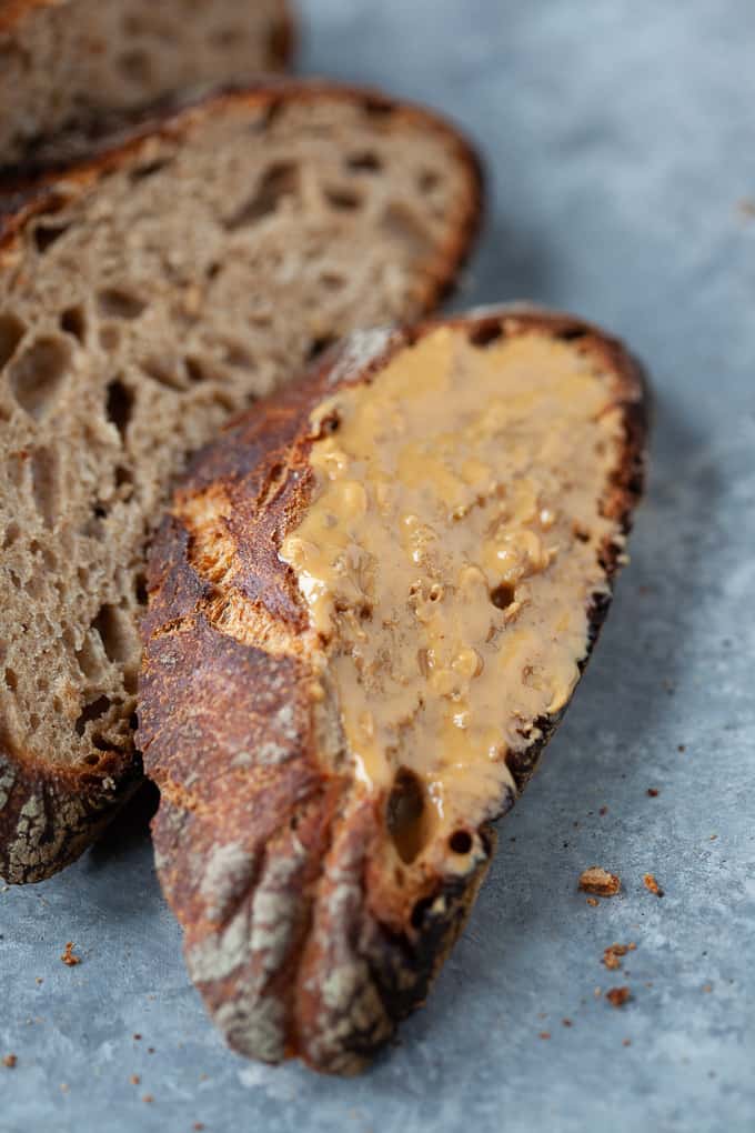 Instant Pot Whole-Wheat bread - perfect with peanut butter!
