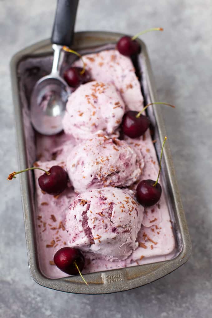 Dairy Free Cherry Chocolate Ice Cream The Foodie Dietitian Kara Lydon 2958