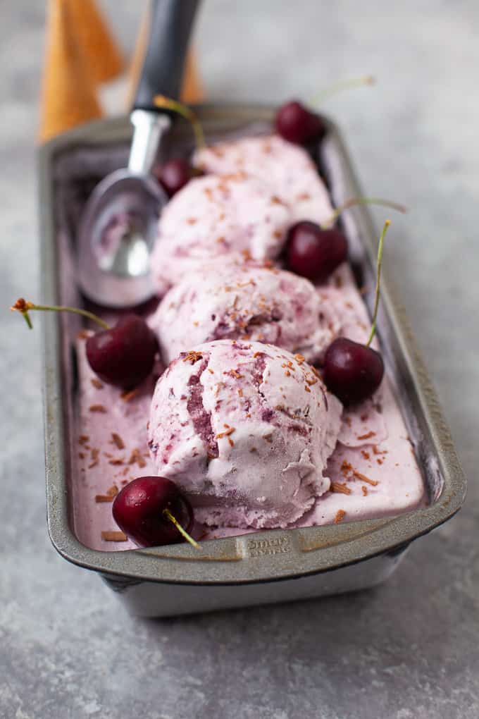 frozen cherry chocolate chunk ice cream