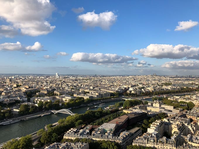 Paris city views from the Eiffel Tower