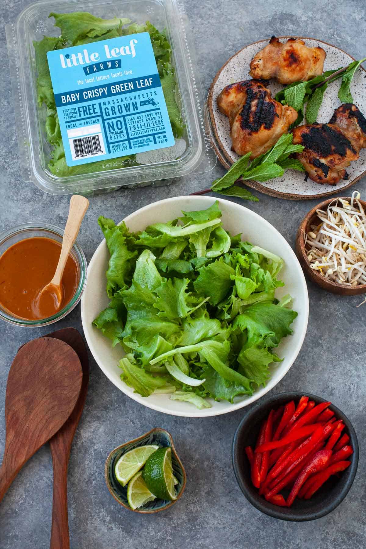 ingredients for thai chicken salad