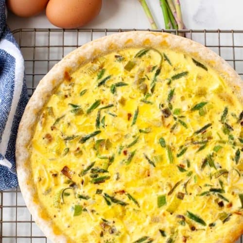 Asparagus and Leek Quiche with Gruyère Cheese | Kara Lydon